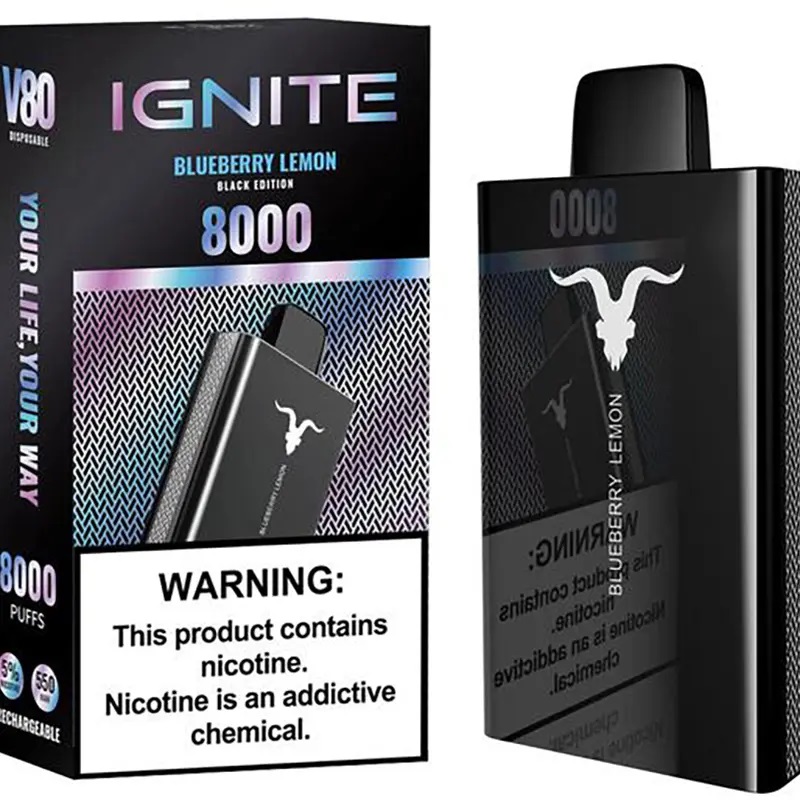 Одноразовый Pod IGNITE 8000 V80 - Blueberry Lemon