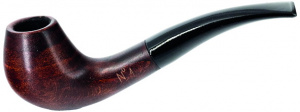 Трубка Курительная Pipe №  4 бук изогнутая, фильтр 9мм, подставка, чехол