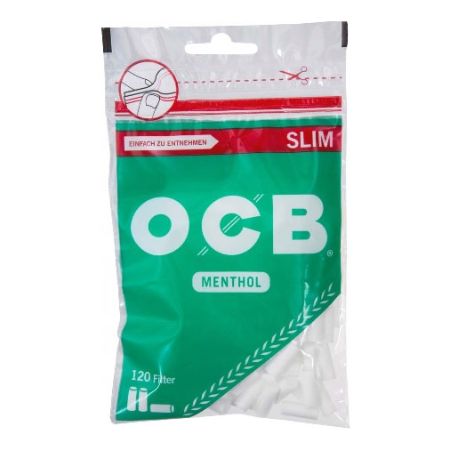 Фильтры для самокруток OCB Slim Menthol 6мм 150шт (пакет)