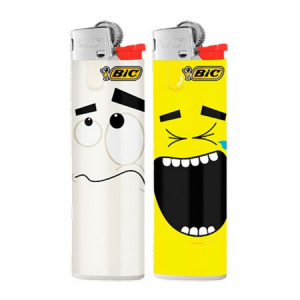 Зажигалка газовая Bic J3 декор Смайлики