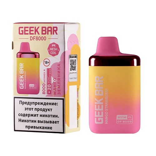 Одноразовый Pod Geek Bar DF8000 - Манго Земляника