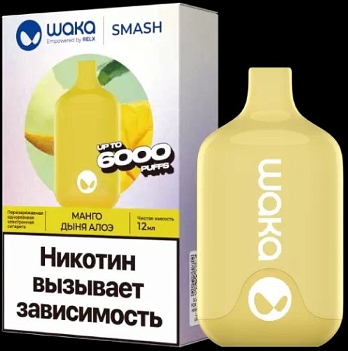 Одноразовый Pod WAKA SMASH 6000 - Манго Дыня Алоэ